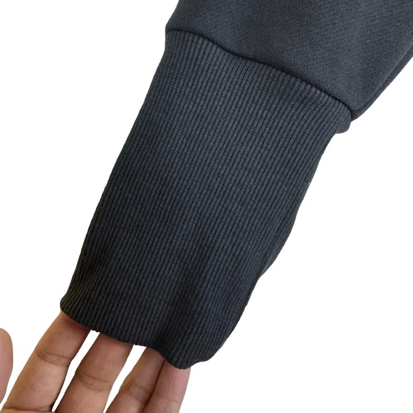 All Fenix Poppy Sweater Size M Zip Seam Raglan Sleeve Crewneck Vintage Black - Picture 8 of 14